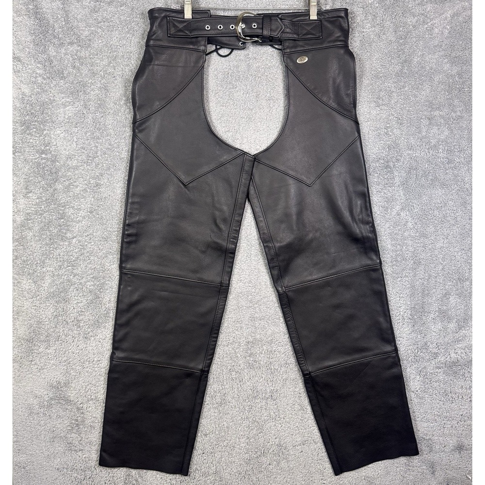 Harley Davidson Leather Chaps Mens M x32 Motorcycle Riding Biker Moto 98480-97VM